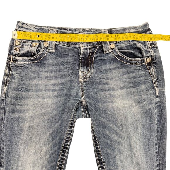 Miss Me Jeans Signature Boot (JE84628R) - Size 28 - Fleur De Lis Pockets - - Picture 3 of 13